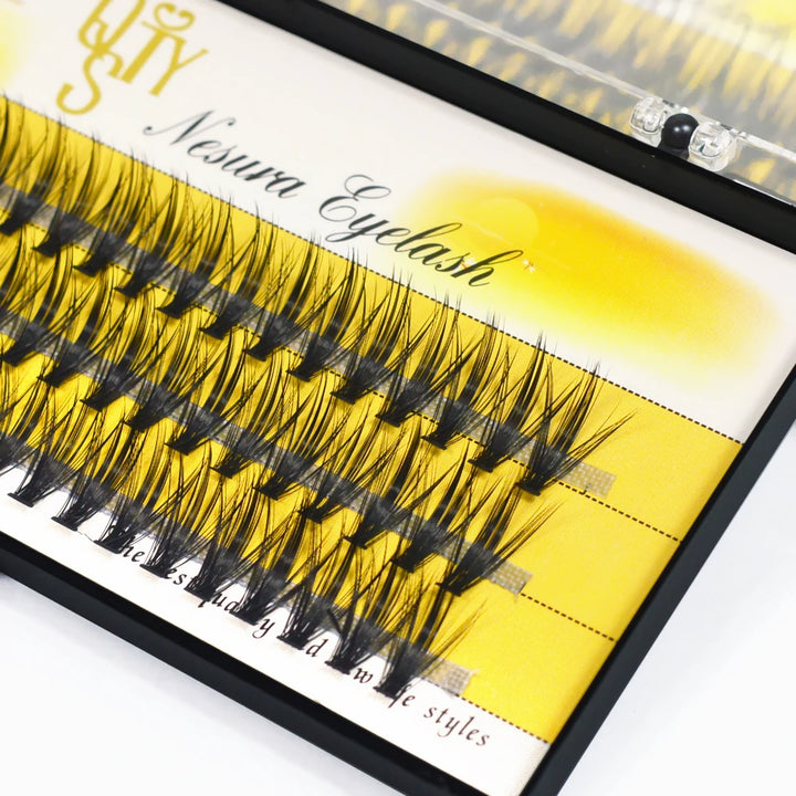 Individual Lashes 60pcs DIY Eyelash Extension 30D C D Curl Cluster Lashes Natural Look Long Individual Lash Extensions Volume