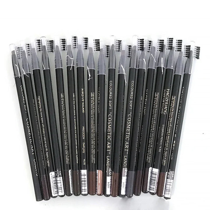 HAOZHUANG  Waterproof Long Lasting Eyebrow Pencils with Soft Brush Eyebrows Makeup Tool Permanent Makeup Tattoo Accessories